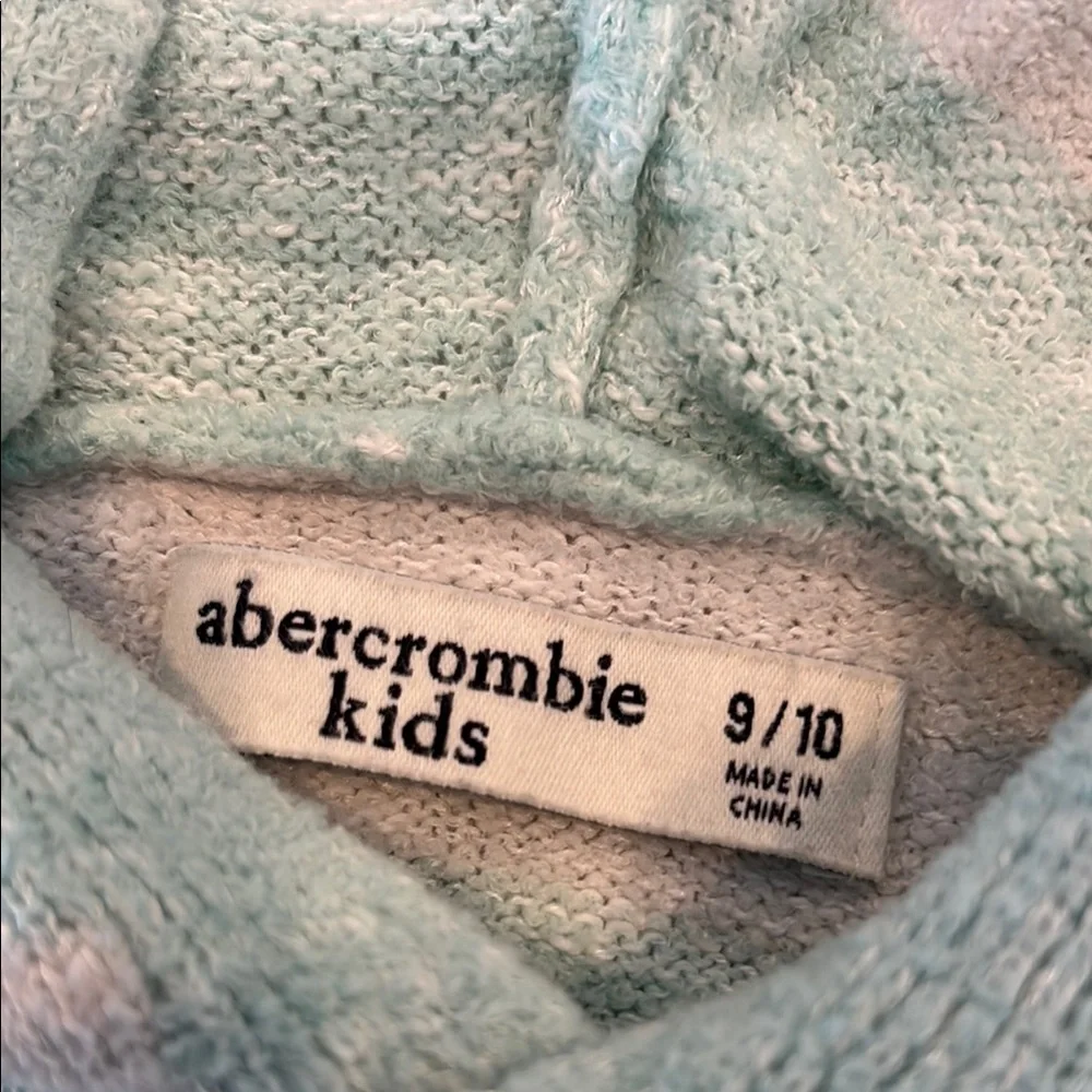 Abercrombie Kids Blue and Cream Cowl Neck Sweater